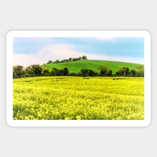 Gold and Green Landscape Sticker